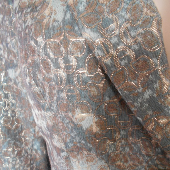 ANTONIO MELANI Green/Gold Blazer Jacket Sz 10 - Picture 5 of 6